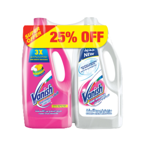 Vanish Liquid (Pink 1L + White 1L) 2 Bottles