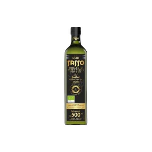 Sasso Extra Virgin Organic Olive Oil 500ml (One Bottle)