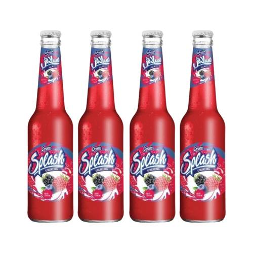 Splash Sparkling Berry 330ml Pack of 4 Glass Bottles