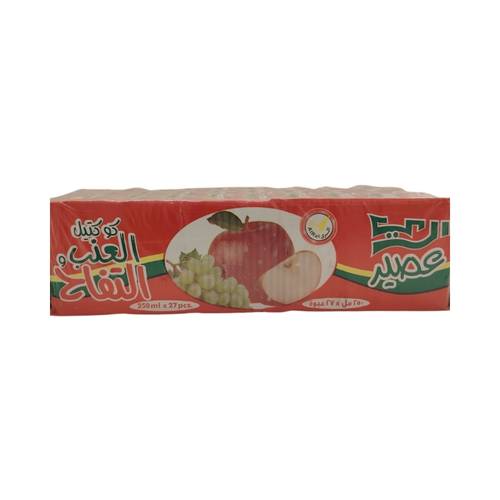 Al Rai Juice, Grape and Apple Cocktail, 250ml, 27 packs per carton