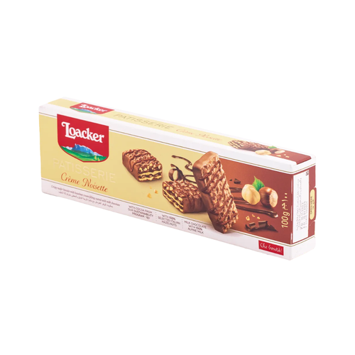 Loacker Patsry with Hazelnut Chocolate 100g 1 Pack