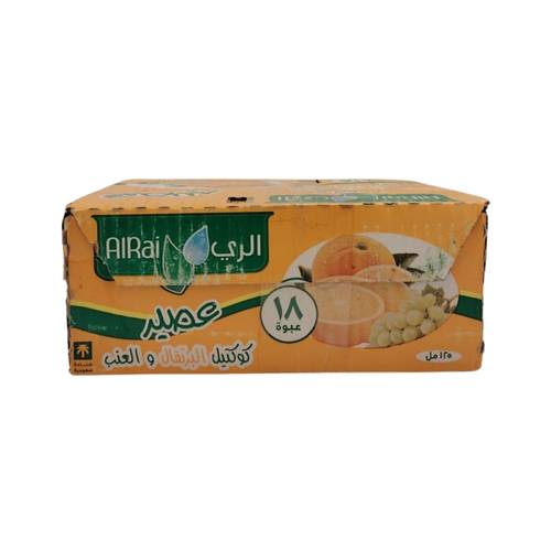 Al Rai Juice Orange and Grape Cocktail 125ml, 18 packs per carton