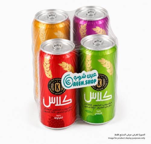 كلاس مشروب شعير 4 نكهات 250 مل ربطة من 4 عبوات