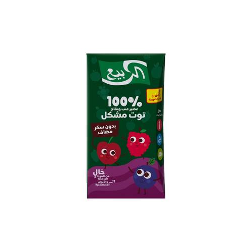 Al Rabie Drink 100% Grape Apple & Mixed Berry 120ml 18 Packs in Carton