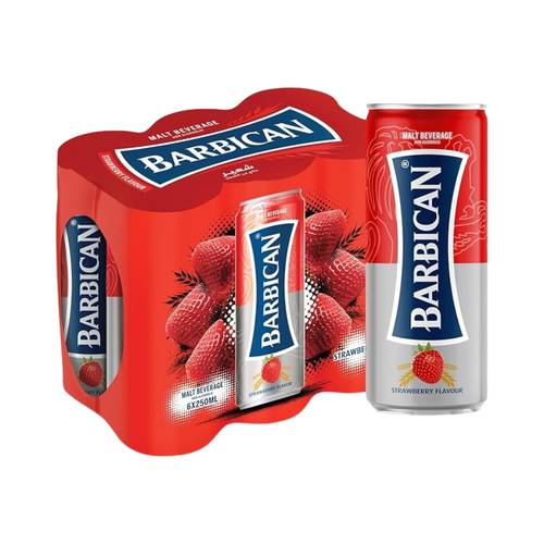 Barbican Strawberry Malt Drink 250ml Pack of 6