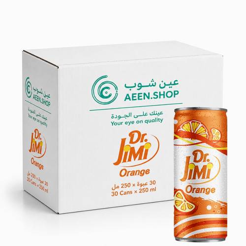 Dr. Jimmy's Orange Soda 250ml, 30 cans per carton
