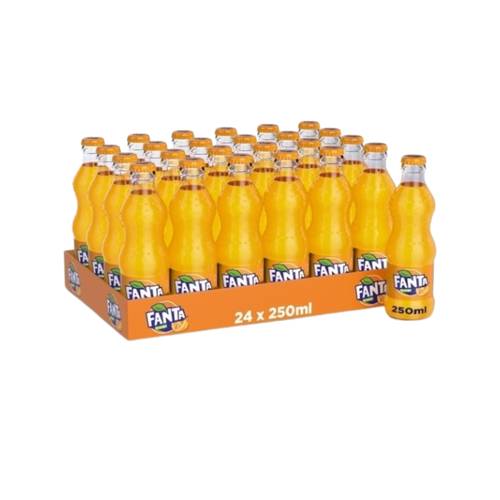 Fanta Orange, 24 x 250ml bottles per carton