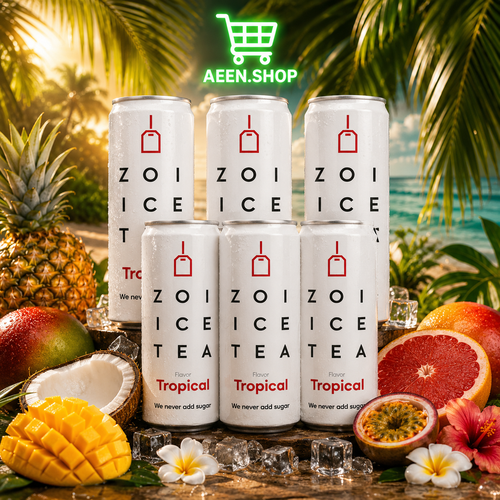 ZOI ايس تي النكهة الاستوائية 320 مل ربطة من 6 عبوات