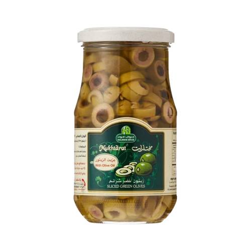 Halwani Green Olives, Sliced ​​in Olive Oil, 325g,1  Pack