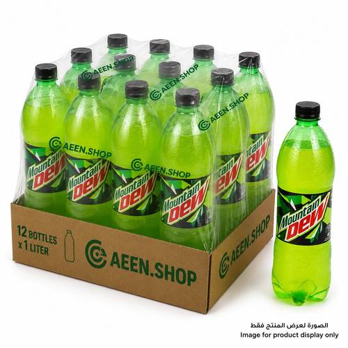 ديو مشروب غازي حجم عائلي 1 لتر 12 قارورة في الكرتون
