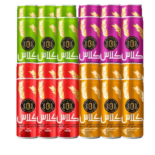 Beer Class, four flavors, 250ml, 24 packs per carton