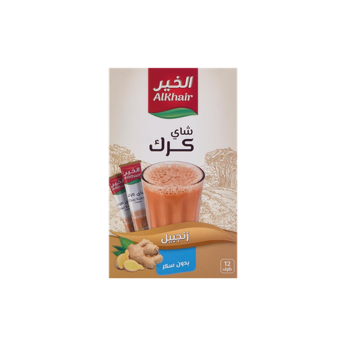 الخير شاي كرك بالزنجبيل بدون سكر 12ظرف
