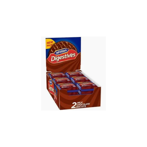 McVitie's Digestive Milk Chocolate Biscuits 33g, 12 pieces per carton