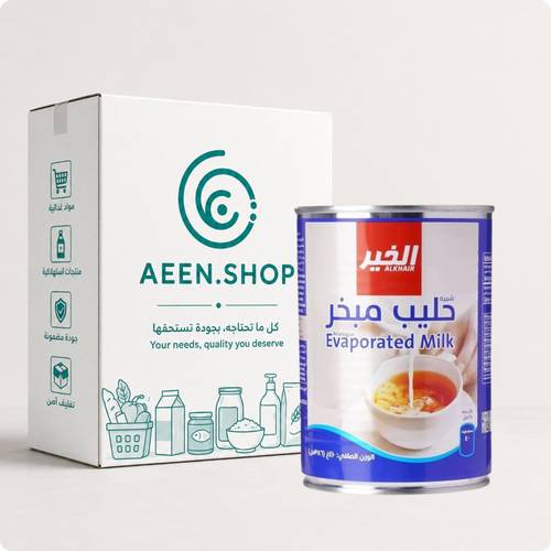 الخير حليب الشاي مبخر بوفيه 410 مل 48 عبوة في الكرتون 
