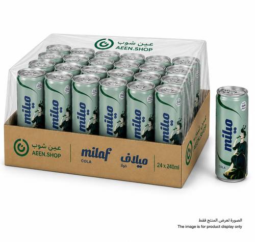 Milaf Cola Refreshing and Economical 240ml Soft Drink - Carton containing 24 cans