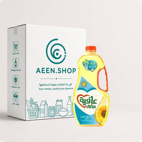 عافية زيت دوار الشمس 1.5 لتر 6 عبوات في الكرتون 