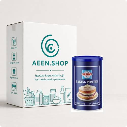 Greens Baking Powder 100g, 72 packs per carton