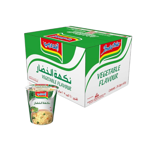 Indomie vegetable flavor cups 24 cups 60 grams
