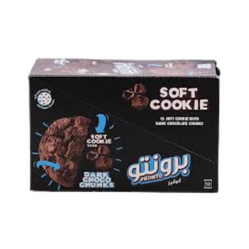 Pronto Cookies with Dark Chocolate Chips, 1 piece = 40g, 12 pieces per carton