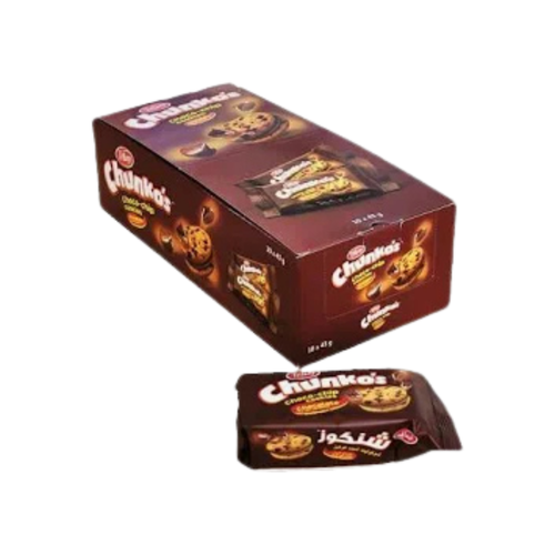 Tiffany Cookies Chunky's Sandwich with Chocolate Cream 43g x 10 pieces per carton