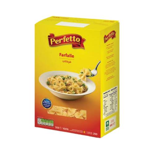 Perfetto Farfalle Pasta (250) 500g  1 Pack
