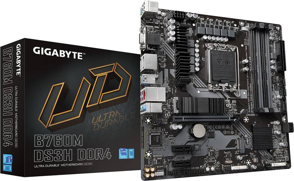 GIGABYTE B760M DS3H DDR4 مذر بورد من قيقابايت 