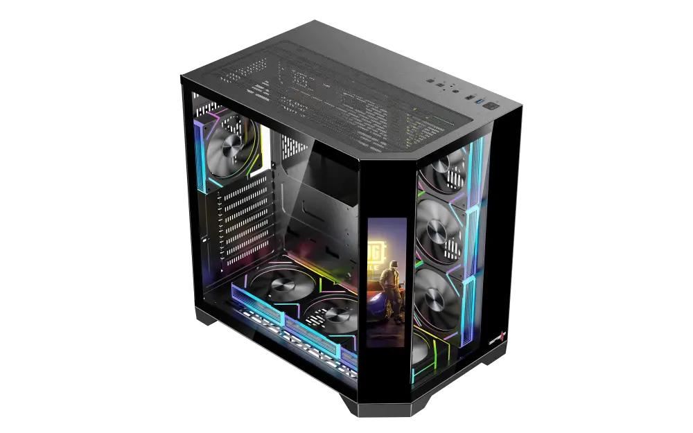 SPEAR Monitor Black ATX DOST 60 Plus S-18 كيس سبير مع شاشة عرض 