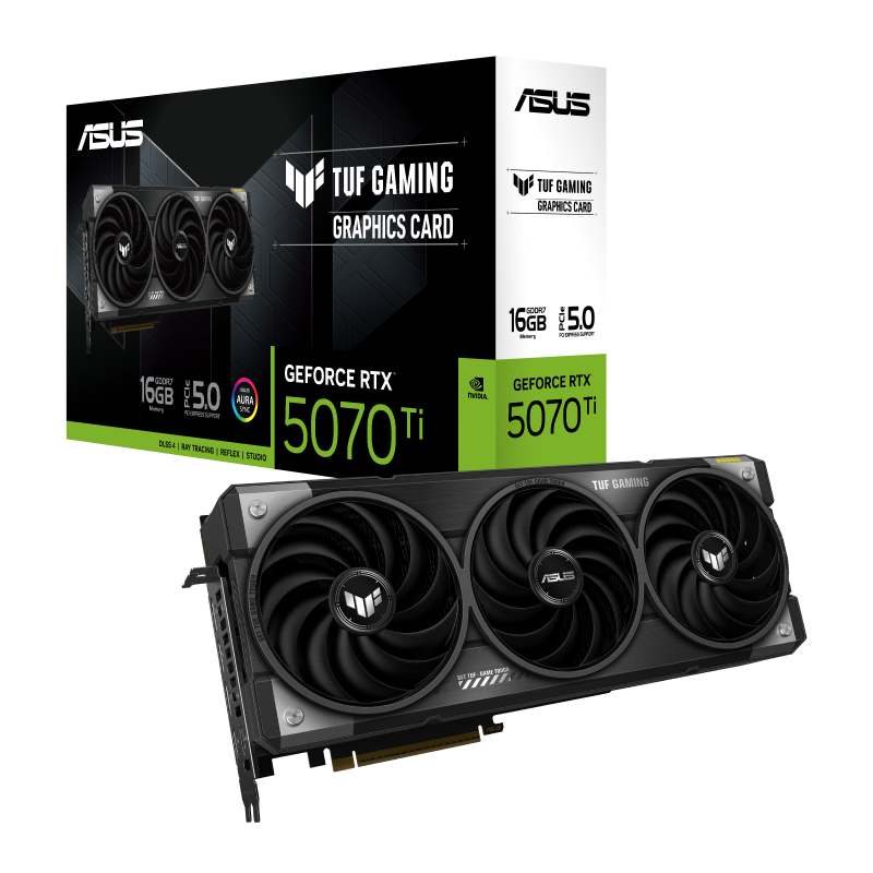 ASUS TUF Gaming RTX 5070 Ti 16GB GDDR7 OC كرت شاشة اسوس 5070 تي أي