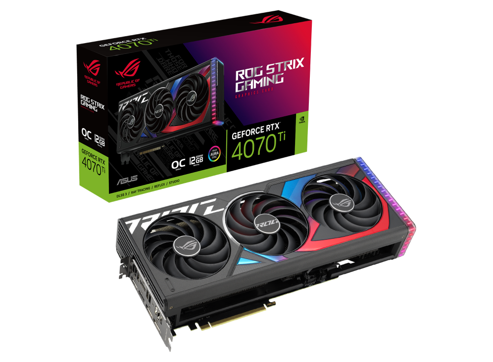 ASUS ROG STRIX RTX 4070 TI 12G OC GAMING كرت شاشة من اسوس روجستركس 4070 تي اي