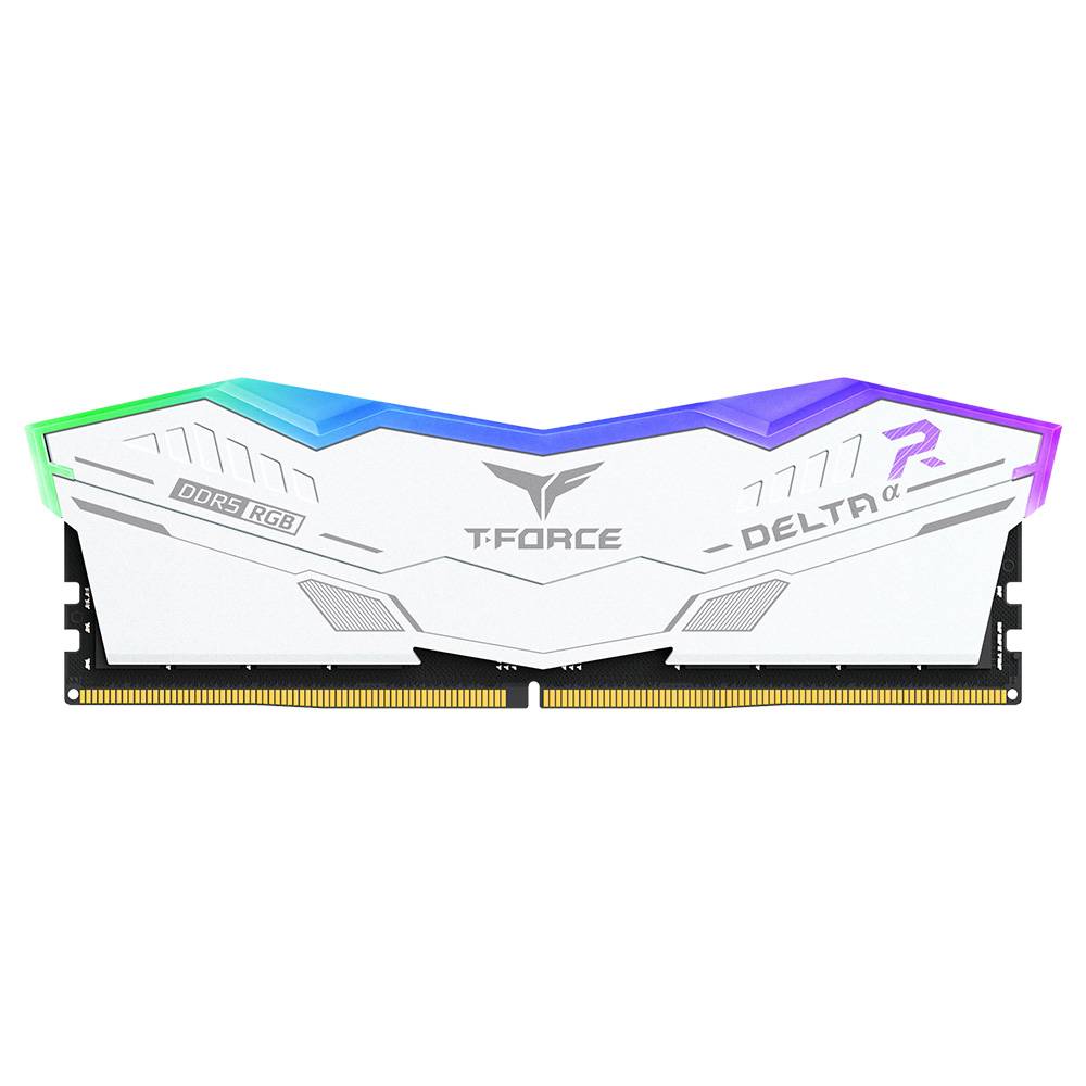 TEAMGROUP T-Force Delta RGB DDR5 Ram 16GB (1x16GB) 6000MHz WHITE رام تيم قروب 16 قيقا