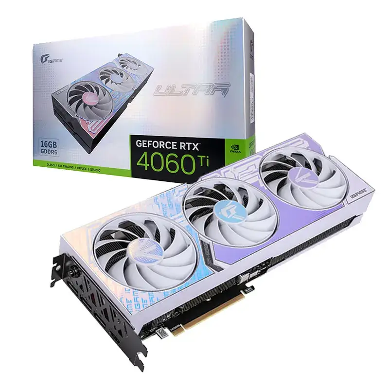 Colorful iGame GeForce RTX 4060 Ti Ultra White OC 16GB  كرت شاشة كولورفول 4060 تي اي ابيض 16 قيقا