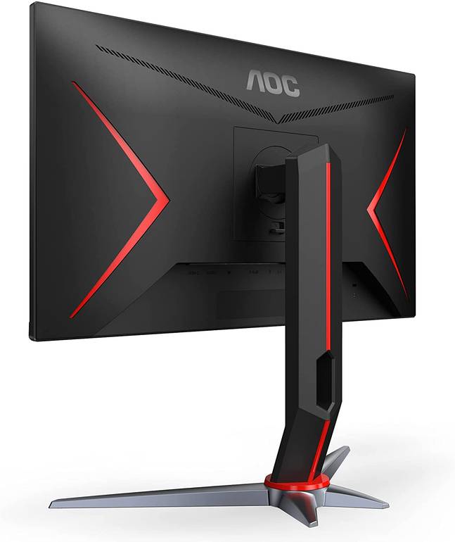 شاشة قيمنق من اي او سي AOC 27G2 27" Frameless Gaming IPS Monitor, FHD 1080P, 1ms 144Hz, NVIDIA G-SYNC Compatible + Adaptive-Sync, Height Adjustable, Black/Red