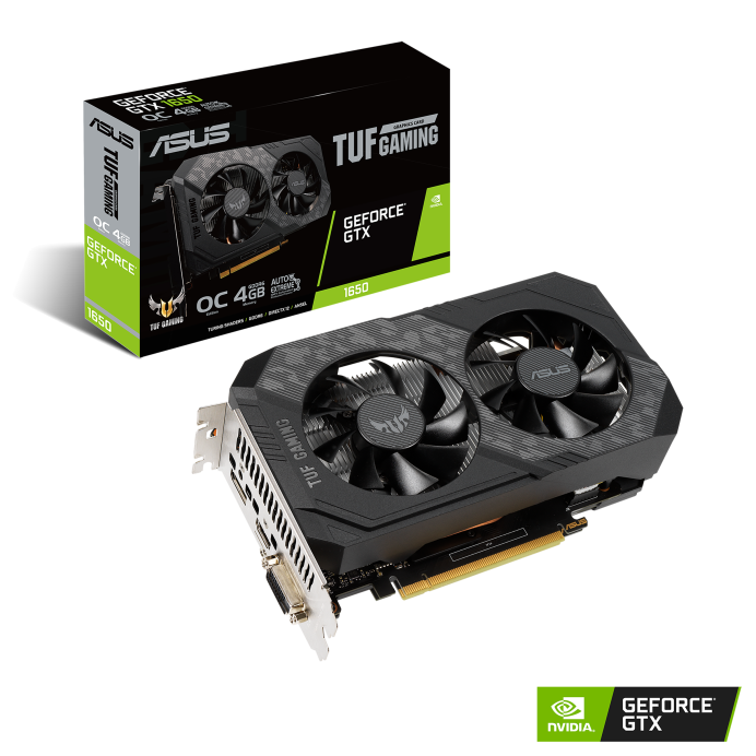ASUS TUF-GTX1650-O4GD6-P-GAMING كرت شاشة اسوس 1650