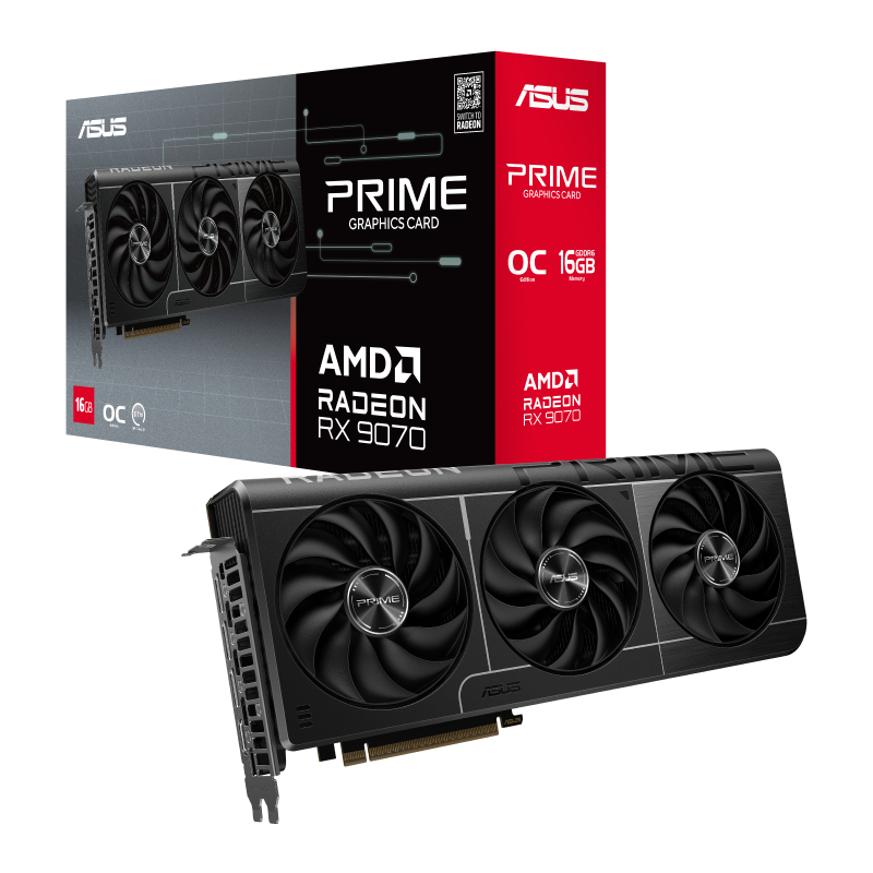 ASUS Prime Radeon RX 9070 OC 16GB كرت شاشة اسوس 9070