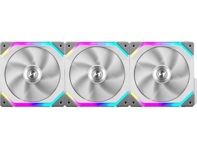 Lian Li UNI Fan SL120 3 Pack White - with Controller (ARGB 120mm LED PWM Daisy-Chain) WHITE