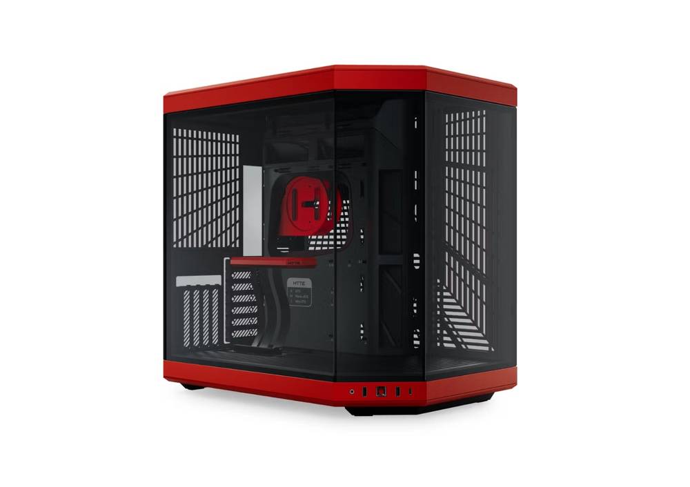 HYTE Y70 Black Red كيس  Mid-Tower  اسود و احمر
