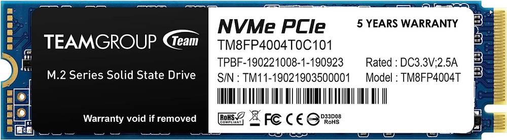 TEAMGROUP M.2-2280 PCI-E Gen3x4 MP34 4TB RETAIL ذاكرد تخزين من تيم قروب 4 تيرا بايت
