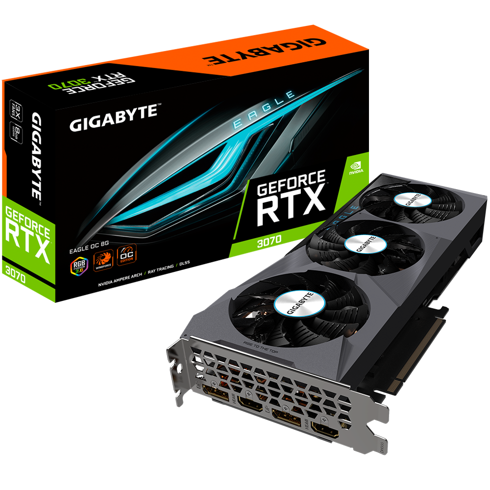 Gigabyte GeForce RTX 3070 EAGLE OC 8G كرت شاشة ٣٠٧٠ ايجل من قيقابايت
