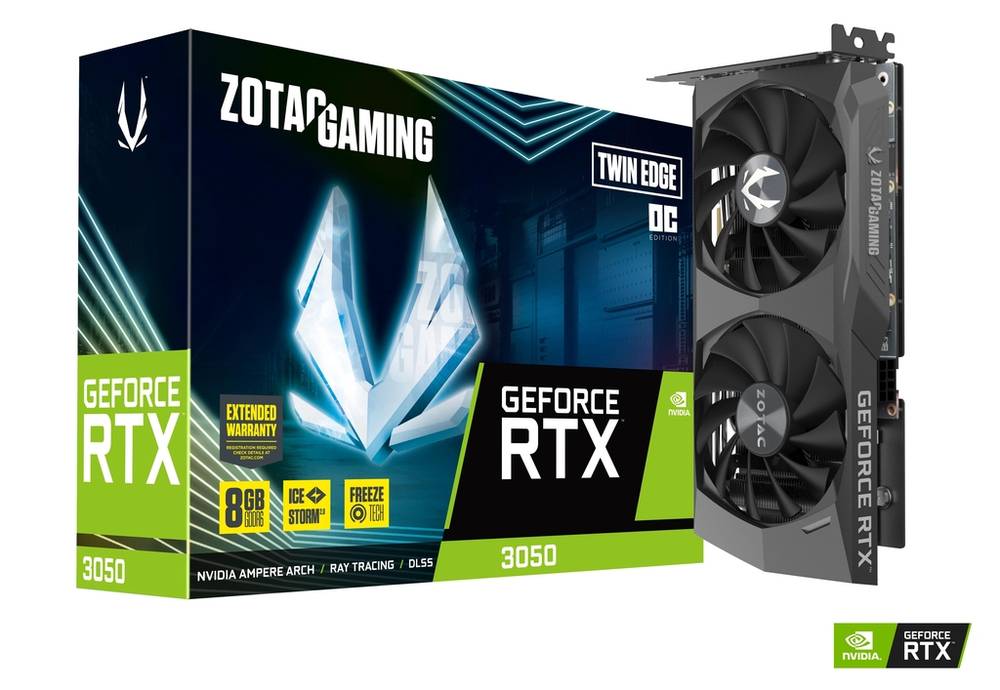  ZOTAC RTX 3050 8GB OC TWİN EDGE كرت شاشة زوتاك 3050 8 قيقابايت