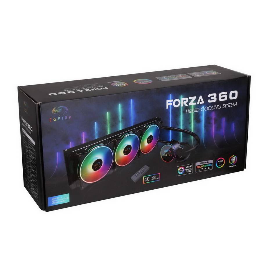 Egeira Forze Halo-ARGB 360mm liquid cooler مبرد مائي ايجيرا بثلاث مراوح