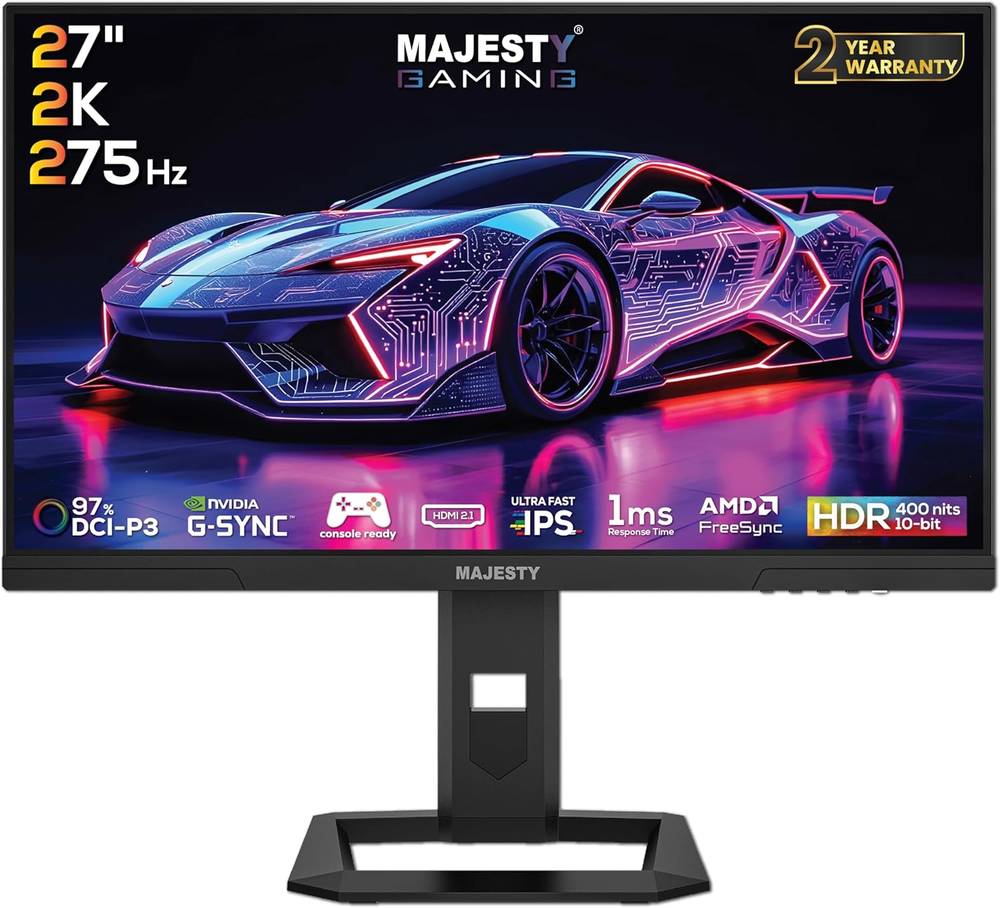 Majesty 27 QHD 275Hz Gaming Monitor شاشة ماجيستي 27 انش