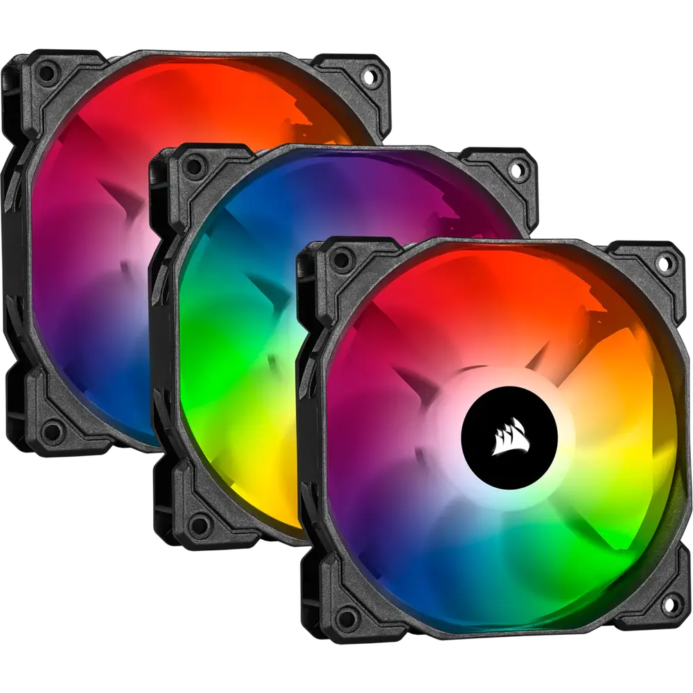 Corsair SP120 3 pack rgb fan kit كورسير اس بي 120 مراوح ار جي بي ثلاث حبات