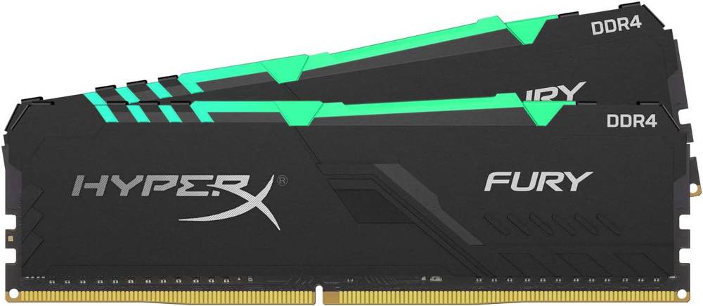 Kingston HyperX Fury RGB 32GB (16×2) DDR4 3200MHz رام كنقستون 32 قيقا