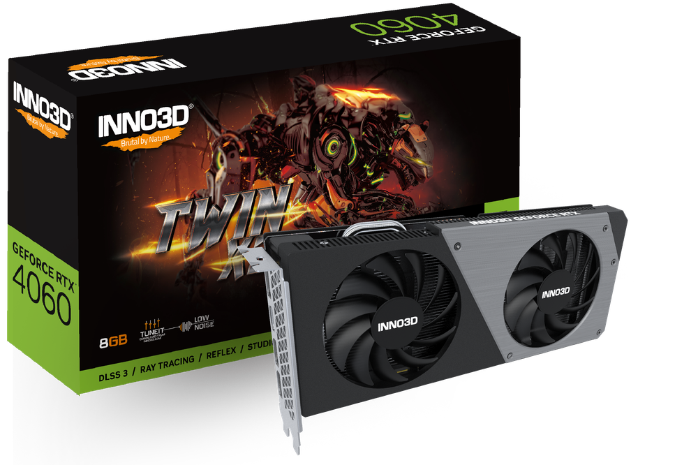 Nvidia INNO3D RTX 4060 8GB BLACK كرت شاشة 4060 اسود 8 قيقابايت