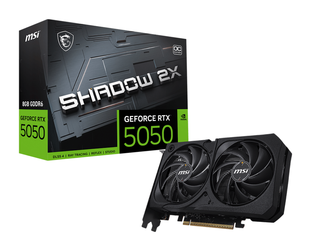 MSI RTX 5050 SHADOW 2X OC 8GB كرت شاشة ام اس اي شادو