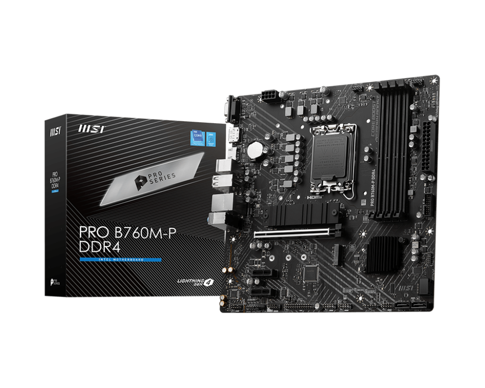 MSI MB pro B760M-P DDR4 مذر بورد من ام اس اي برو  B760