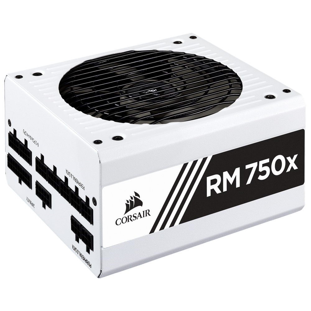 Corsair RM750x 80+ gold Fully Modular Power Supply White باور سبلاي كورسير 750 واط باللون الابيض