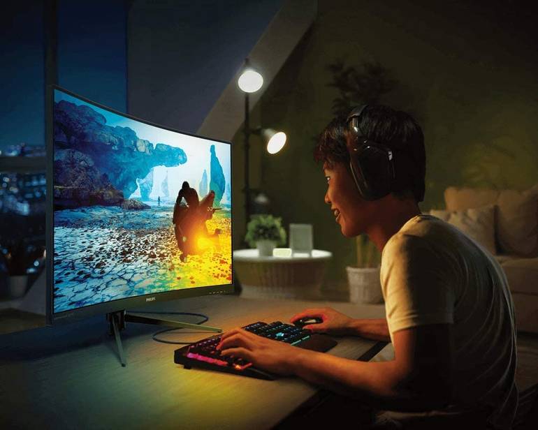 شاشة قيمنق من فيليبس Philips 24” Gaming Monitor, Momentum 242M8, IPS LED Monitor, 1ms Response time, 144HZ, AMD Free Sync, Full HD 1920x1080, Xbox Ready, VGA, DP, and HDMI port