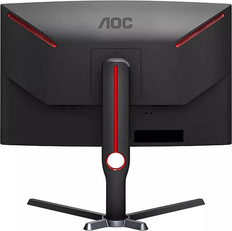شاشة قيمنق من اي او سي AOC C27G3 27” Curved Farmless Gaming Monitor, FHD 1080P, 1ms 165hz, Adaptive Sync, HDR mode 2xHDMI + DisplayPort, Height adjustable Black/RED