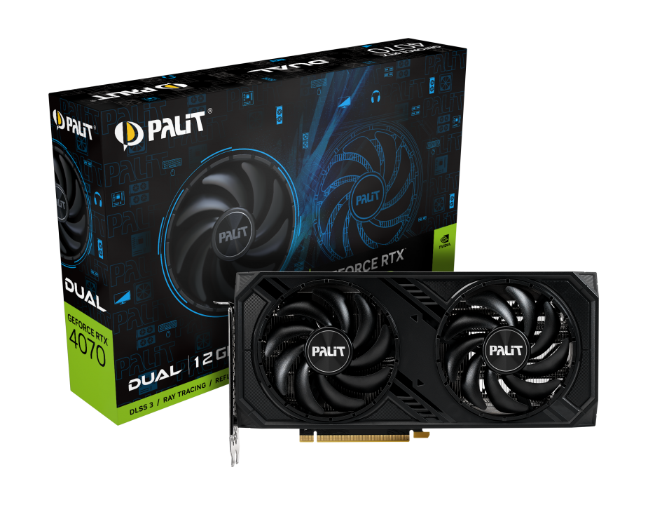 PALIT GeForce RTX 4070 Dual 12GB كرت شاشة من باليت 4070 دوال 